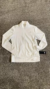 Adidas Women's Size Small White Textured Full Zip Layer Golf Jacket *Flaw - Picture 1 of 6