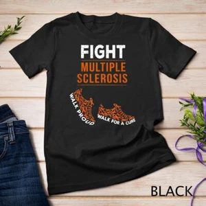 Fight Multiple Sclerosis MS Awareness Warrior Ribbon Unisex T-shirt - Picture 1 of 15