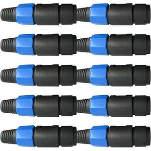 10 pack 2p conductor pole jack speakon compatible speaker cable plug connector - Picture 1 of 3