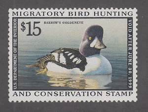US Sc RW65 MNH. 1998 $15 Barrow's Goldeneye, Duck Stamp VF - Picture 1 of 1