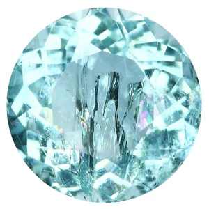 2.55 Ct Phenomenal Perfect Round 8.9 MM 100% Natural Aqua Blue Brazil Aquamarine - Picture 1 of 5