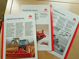 3 Vintage Massey Ferguson Verkaufsprospekte Kreiselegge/Scheiben/Ballen - Bild 1 von 6