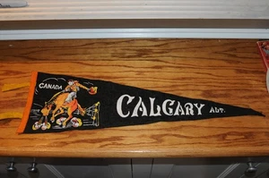 Vintage Calgary Alberta Kanada Filz Reise Wimpel Flagge historische Erinnerungsstücke ** - Bild 1 von 10