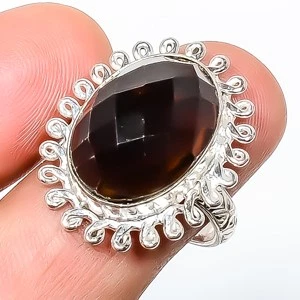 Anillo de joyería chapado en plata con piedras preciosas de ónix negro s.9 TR7508-579 Foto 1 de 3