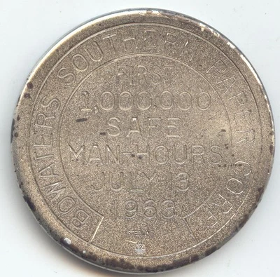 1921 年封装摩根元,纯银,Bowaters Southern Paper Corp,1963 年,田纳西州 — 第 1/2 张图片