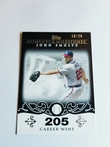 John Smoltz 2008 Topps Momentos e Hitos Negro #18/25 Braves #84 - Imagen 1 de 3
