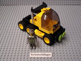 Lego Figure & Truck Yellow/Black Partial Build From 4622 Jack Stone ResQ Digger