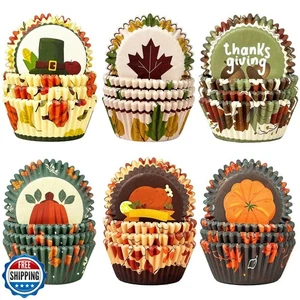 Forros estándar para cupcakes qiqee Día de Acción de Gracias 300 unidades degradado de grado alimenticio  - Imagen 1 de 5
