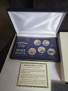 1999 The Complete Colorized 20th Century State Quarter Collection ALL ORIGINAL  - Picture 1 of 4