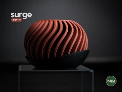 3D Druck Pflanzgefäß MODERN | Minimalistisch | MIT Tropfplatte & Erhöhung - Bild 1 von 4