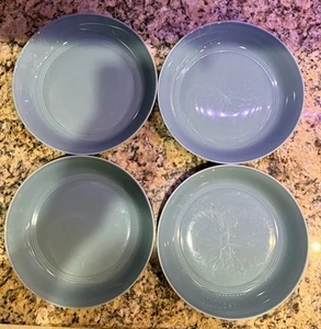 Four (4) Crate and Barrel Aaron Probyn Hue Blue 9 1/2” Pasta Bowls ~ XLNT - Picture 1 of 9
