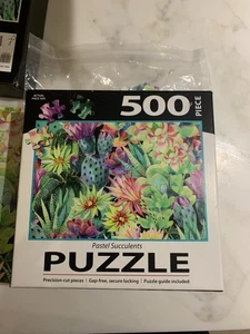 Turner Lizenz 500 Stück Puzzle - Pastell Sukkulenten Botanische Herausforderung - Bild 1 von 3