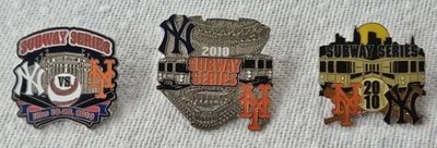 NEW YORK YANKEES NEW YORK METS SUBWAY SERIES PINS 2010 (3 PINS) - Image 1 of 2
