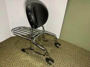 OEM Indian Motorcycle Quick Release Passenger Backrest w/Pad & Rack 2884186-156 - Picture 1 of 6
