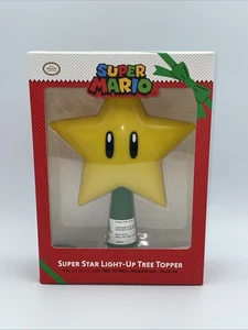 Nintendo⭐️ Super Star Iluminar Árbol de Navidad Topper Mario Bros Videojuego Retro - Imagen 1 de 8
