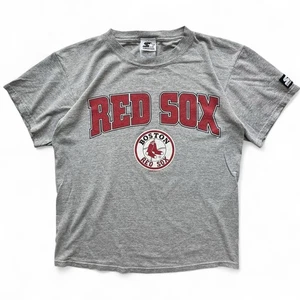Vintage Boston Red Sox Starter Sport Arch Spellout MLB Baseball Shirt Gray M 90s - Picture 1 of 9