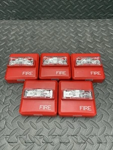5 Stück Siemens Feuermelder Stroboskop Wandhalterung rot P/N: ZR-MC-R - Bild 1 von 6