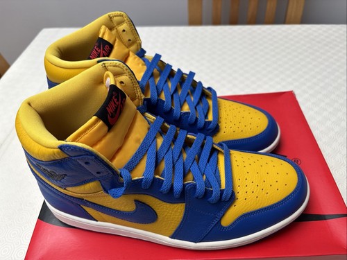 Nike Air Jordan Retro High OG Maize Game royal giallo e blu. Taglia 10 In Scatola