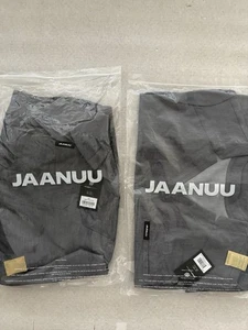 Jaanuu GRAU Scrub Set Damen V-Ausschnitt Top & Kordelzug Jogginghose Gr. 2XL. BRANDNEU - Bild 1 von 7