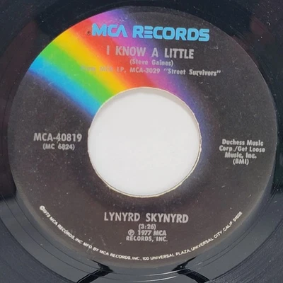 Lynyrd Skynyrd I Know A Little / What's Your 7" 45rpm VG+  Vinyl 70's Record 45 - Image 1 of 2