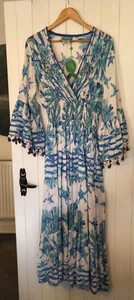 Midikleid Antica Sartoria Neu Blau Weiß - Bild 1 von 9