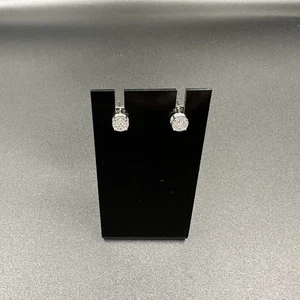 Iced Out 6.3mm Silver Plated VVS1 Moissanite Stud Earrings Hip Hop - Bild 1 von 5