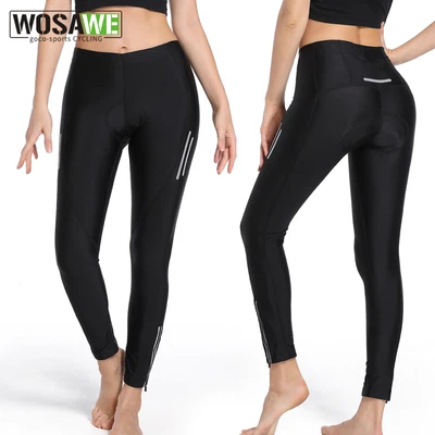 WOSAWE Mujeres Pantalones de Ciclismo Damas 3D Gel Acolchado Bicicleta Medias Bicicleta Leggings Foto 1 de 4