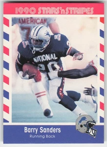 1990 Asher Candy Stars 'n Stripes Barry Sanders #44 Detroit Lions - Picture 1 of 2
