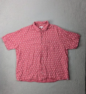 Peter Millar Shirt Mens XXL 100% Linen All Over Print Short Sleeve - Image 1 of 4