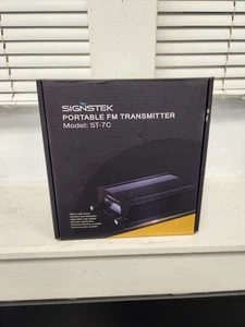 SIGNSTEK Portable FM Transmitter Black (Model ST-7C) Antenna New Open Box - Picture 1 of 9