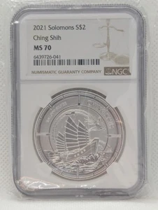 2021 Solomon Islands Pirate Queens Ching Shih 1oz Silver Coin NGC MS 70 - Picture 1 of 1