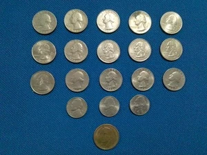 LOTTO MONETE UNITED STATES OF AMERICA _ QUARTER DOLLAR _ ONE DOLLAR, FIVE CENTS - Picture 1 of 18