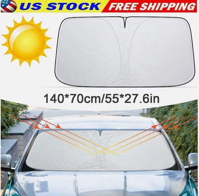 Fit Chevrolet Foldable Car Windshield Sun Shade Shield Cover Visor UV Heat Block Foto 1 de 4