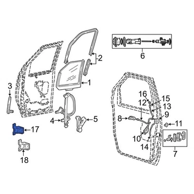 For Ford E-350 Super Duty 2008-2025 Ford 6C2Z1522800A Front Upper Door Hinge Foto 1 de 4