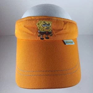 Vintage Youth SpongeBob Squarepants Nickelodeon Visor Hat Cap Orange Strapback - Picture 1 of 7