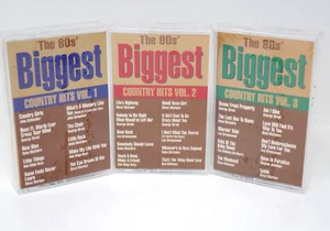 The 80's Biggest Country Hits, Vol. 1 2 3 by Various Artists (Cassette, MCA) NEW - Picture 1 of 7