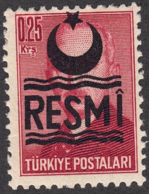1957 Turkey SC# O24b - Crescent - Star - Official Stamps - M-H   - Image 1 of 2