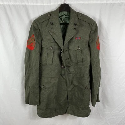 Original Named WWII USMC Marine Corp Uniform Jacket - Image 1 of 4