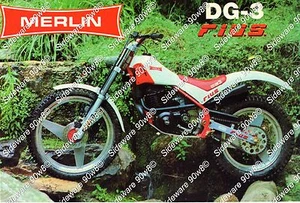 Very Rare Merlin DG-3 Bultaco motorcycle brochure & specification print - Picture 1 of 2