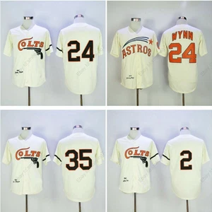 1962 Houston 24 Jimmy Wynn Baseball Jersey 35 Joe Morgan 2 Nellie Fox Stitched