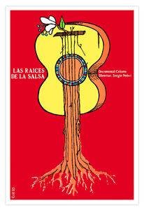 Cuban Movie Poster film"SALSA Root"Music Trova.Guitar.Home room interior Decor