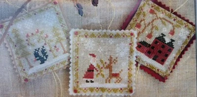 New Barbara Ana Designs CHRISTMAS ORNAMENT TRIO Cross Stitch Pattern Chart - Image 1 of 3