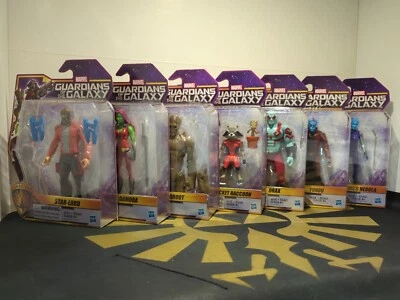 Lot Of 7: 2016 Hasbro Marvel Guardians Of The Galaxy Animated 5" Action Figures - Image 1 of 4