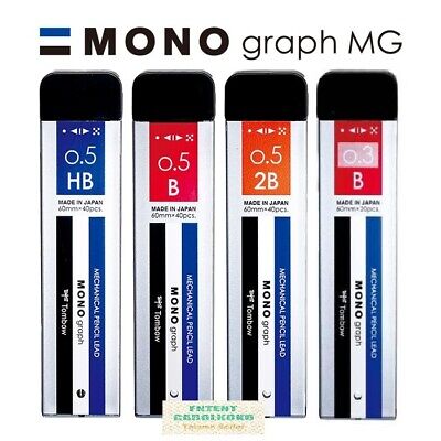 Tombow Mono Graph 0.5mm/0.3mm Mechanical Pencil Leads - 60mm 40 Pcs/ Tube • 3.98£