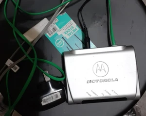 Modem: Motorola DSL Ethernet Model 2210 w/power adapter, 2 phone cables,splitter - Picture 1 of 1