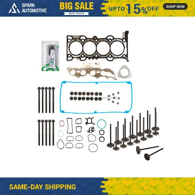 Juego de juntas de culata válvulas de escape de admisión aptas para 11-12 Fusion Lincoln MKZ Mercury 2,5 L Foto 1 de 4