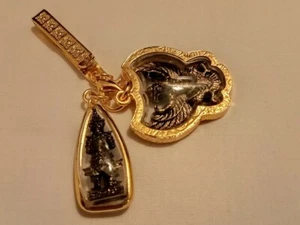 Conjunto Garuda Wessuwan Dios Talismán Clip Oro Micrón Buda Tailandés Amuleto - Imagen 1 de 3
