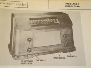 Original Sams Photofact Manual WOOLAROC 3-3A (6) - Imagen 1 de 1