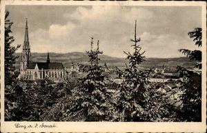 Feldpostkarte 2. Weltkrieg 1943 Feldpost, Blick auf Linz an der Donau, Panorama - Bild 1 von 2