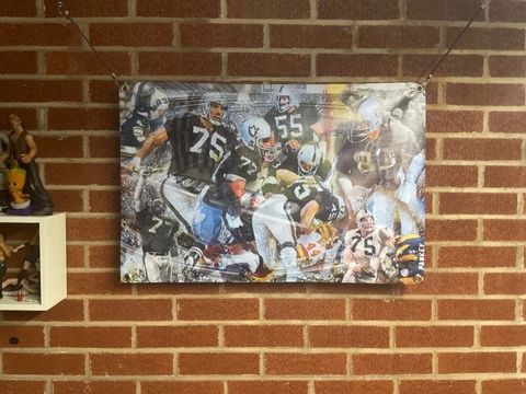 27x18  OAKLAND RAIDERS vinyl POSTER howie long Lyle Alzado Ted Hendricks print Cover